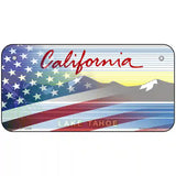 California Tahoe Plate American Flag Novelty Metal License Plate 6" x 3" (BP)