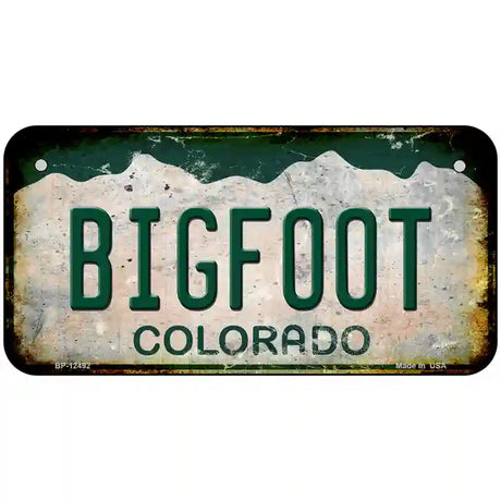 Bigfoot Colorado Novelty Metal License Plate 6" x 3" (BP)