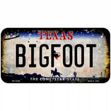 Bigfoot Texas Novelty Metal License Plate 6" x 3" (BP)