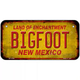 Bigfoot New Mexico Novelty Metal License Plate 6" x 3" (BP)