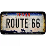 Route 66 Texas Novelty Metal License Plate 6" x 3" (BP)