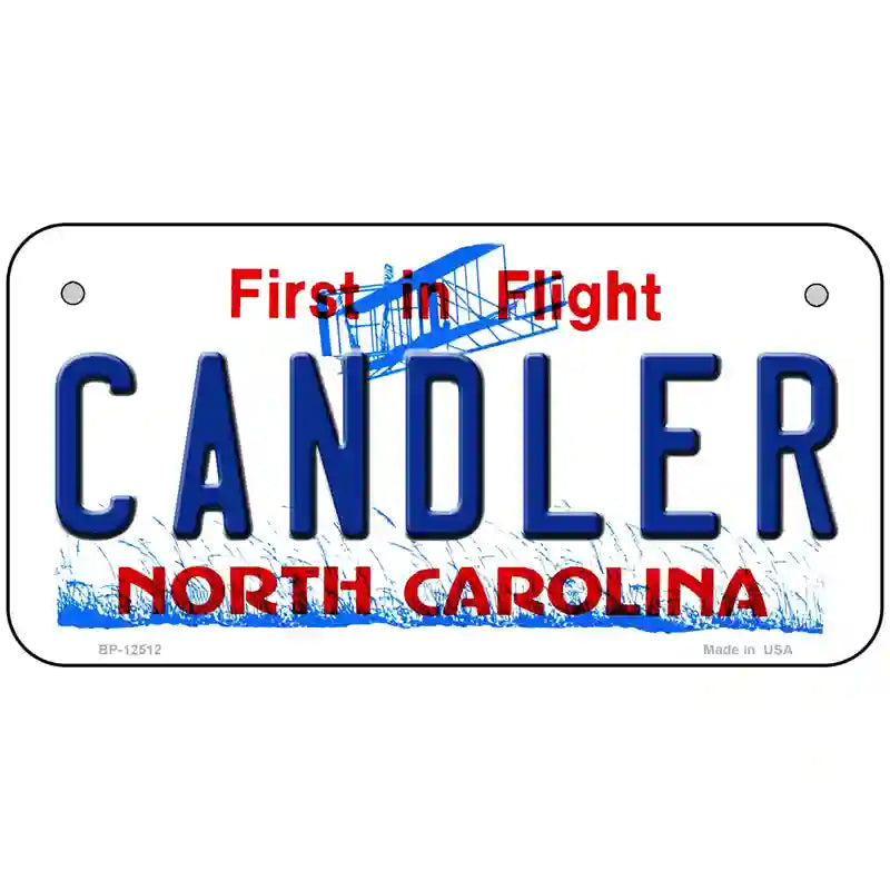 Candler North Carolina Novelty Metal License Plate 6" x 3" (BP)