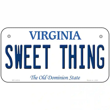 Sweet Thing Virginia Novelty Metal License Plate 6" x 3" (BP)