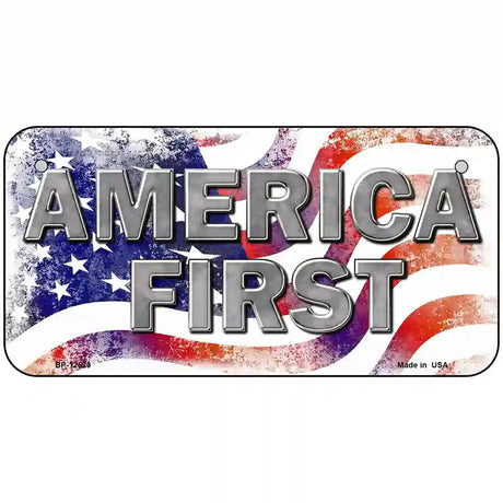 America First Novelty Metal License Plate 6" x 3" (BP)