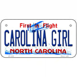 Carolina Girl North Carolina Novelty Metal License Plate 6" x 3" (BP)