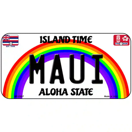 Maui Hawaii Novelty Metal License Plate 6" x 3" (BP)