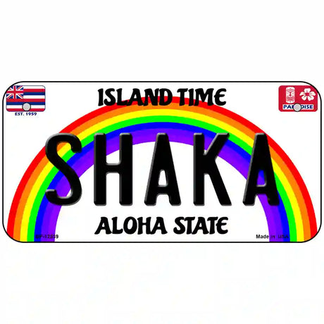 Shaka Hawaii Novelty Metal License Plate 6" x 3" (BP)