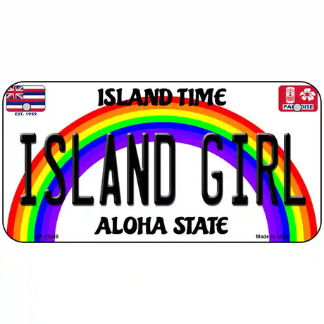 Island Girl Hawaii Novelty Metal License Plate 6" x 3" (BP)