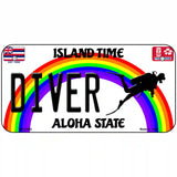 Diver Hawaii Novelty Metal License Plate 6" x 3" (BP)