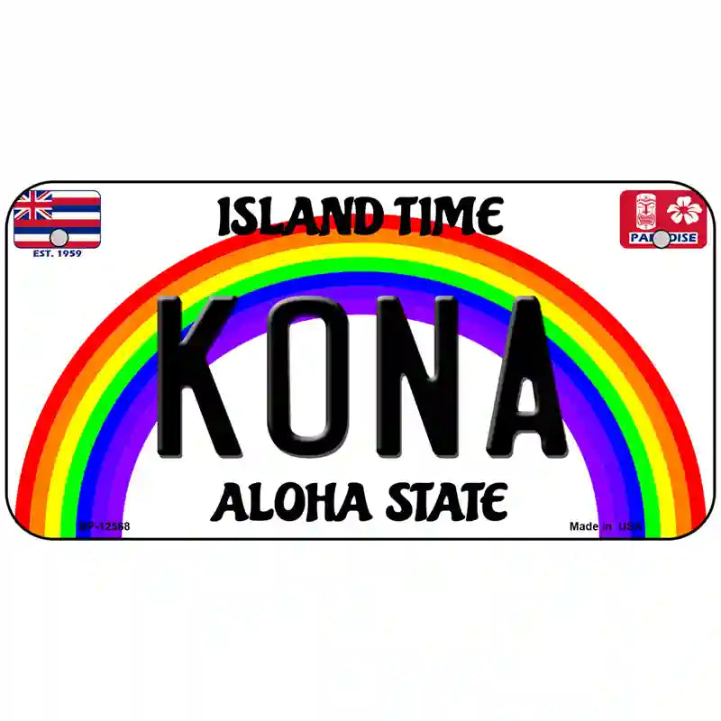 Kona Hawaii Novelty Metal License Plate 6" x 3" (BP)