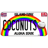 Coconuts Hawaii Novelty Metal License Plate 6" x 3" (BP)