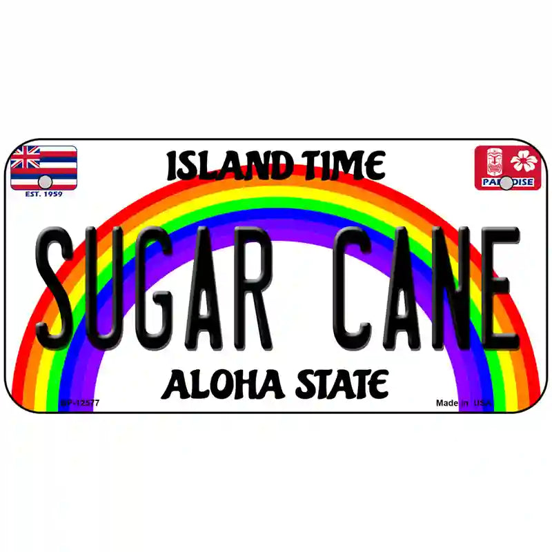 Sugar Cane Hawaii Novelty Metal License Plate 6" x 3" (BP)