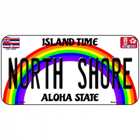 North Shore Hawaii Novelty Metal License Plate 6" x 3" (BP)