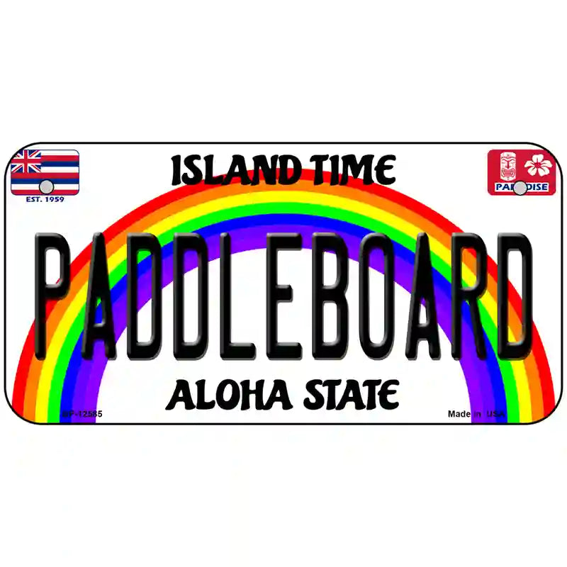 Paddleboard Hawaii Novelty Metal License Plate 6" x 3" (BP)