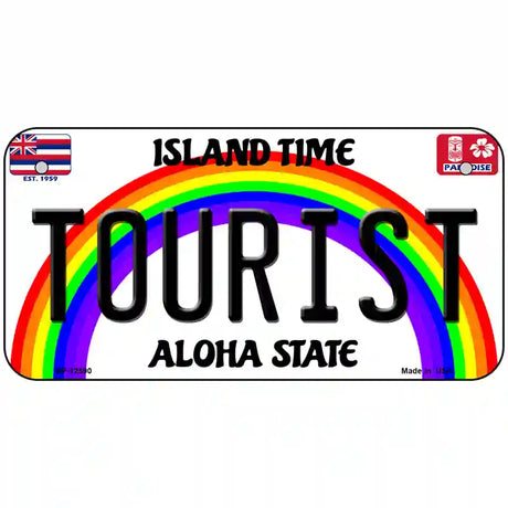 Tourist Hawaii Novelty Metal License Plate 6" x 3" (BP)