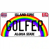 Golfer Hawaii Novelty Metal License Plate 6" x 3" (BP)