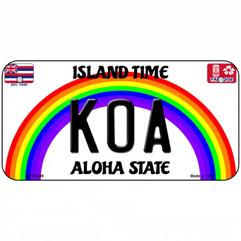 Koa Hawaii Novelty Metal License Plate 6" x 3" (BP)