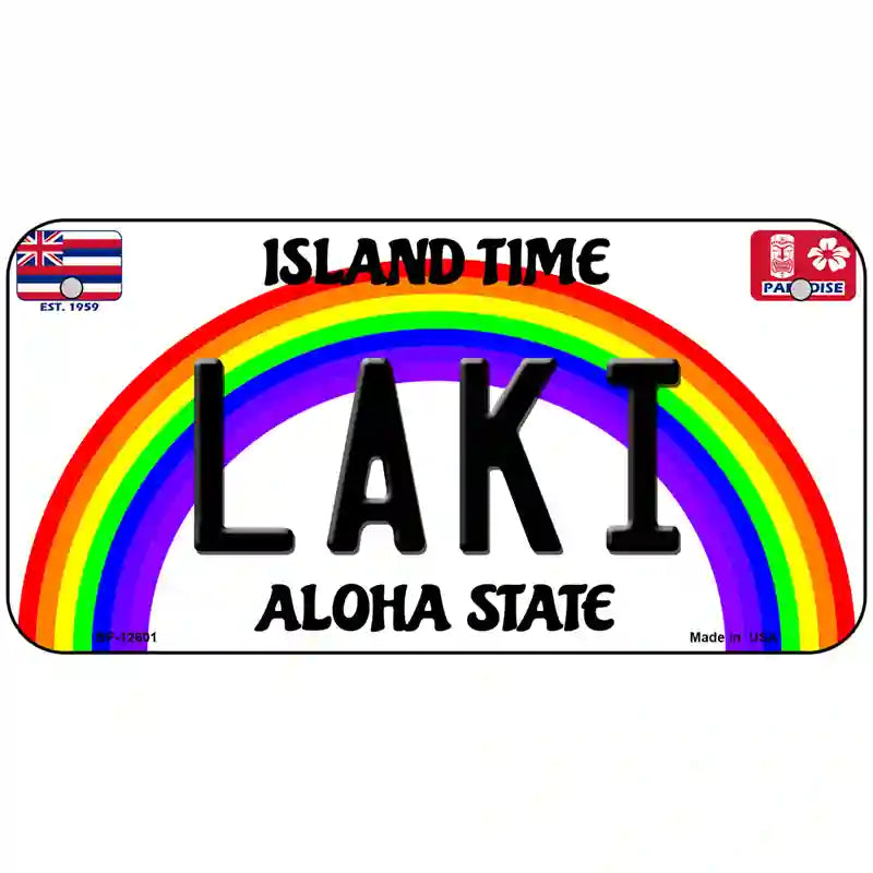 Laki Hawaii Novelty Metal License Plate 6" x 3" (BP)