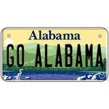 Go Alabama Novelty Metal License Plate 6" x 3" (BP)