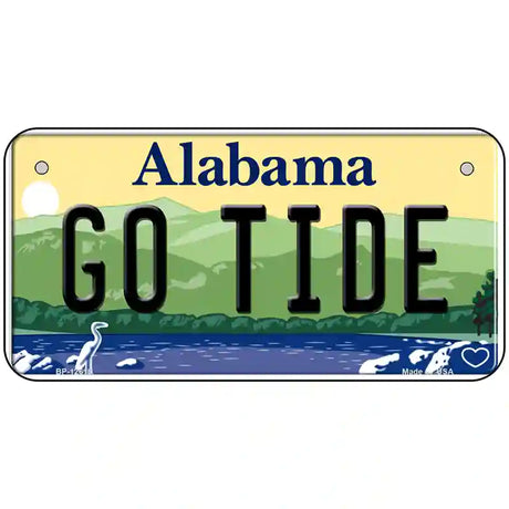 Go Tide Novelty Metal License Plate 6" x 3" (BP)