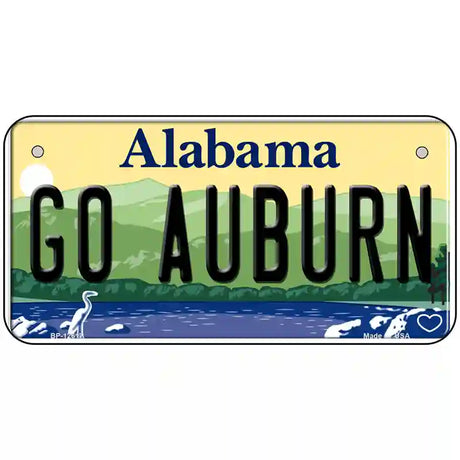 Go Auburn Novelty Metal License Plate 6" x 3" (BP)