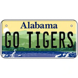 Go Tigers Novelty Metal License Plate 6" x 3" (BP)