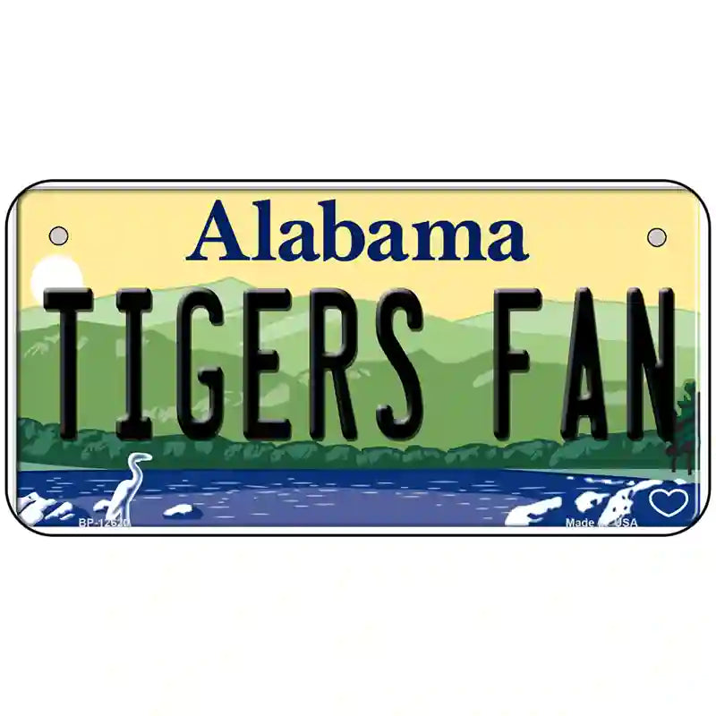 Tigers Fan Novelty Metal License Plate 6" x 3" (BP)