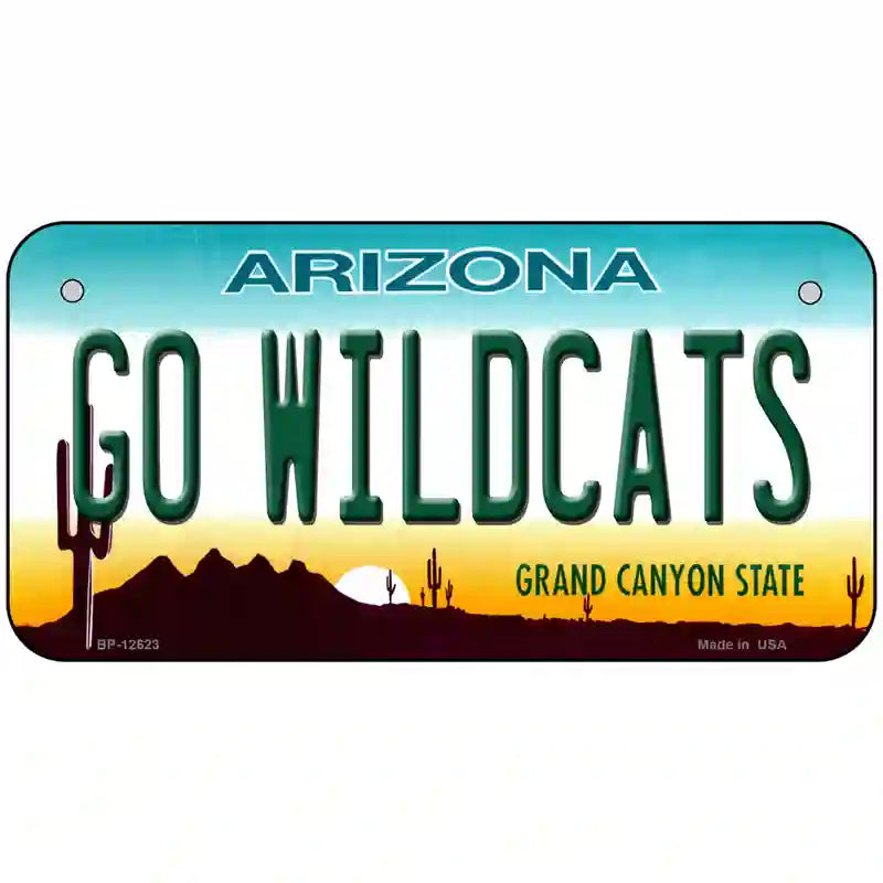 Go Wildcats Novelty Metal License Plate 6" x 3" (BP)