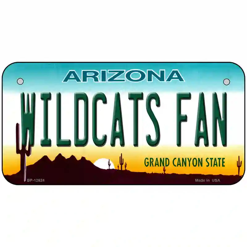 Wildcats Fan Novelty Metal License Plate 6" x 3" (BP)