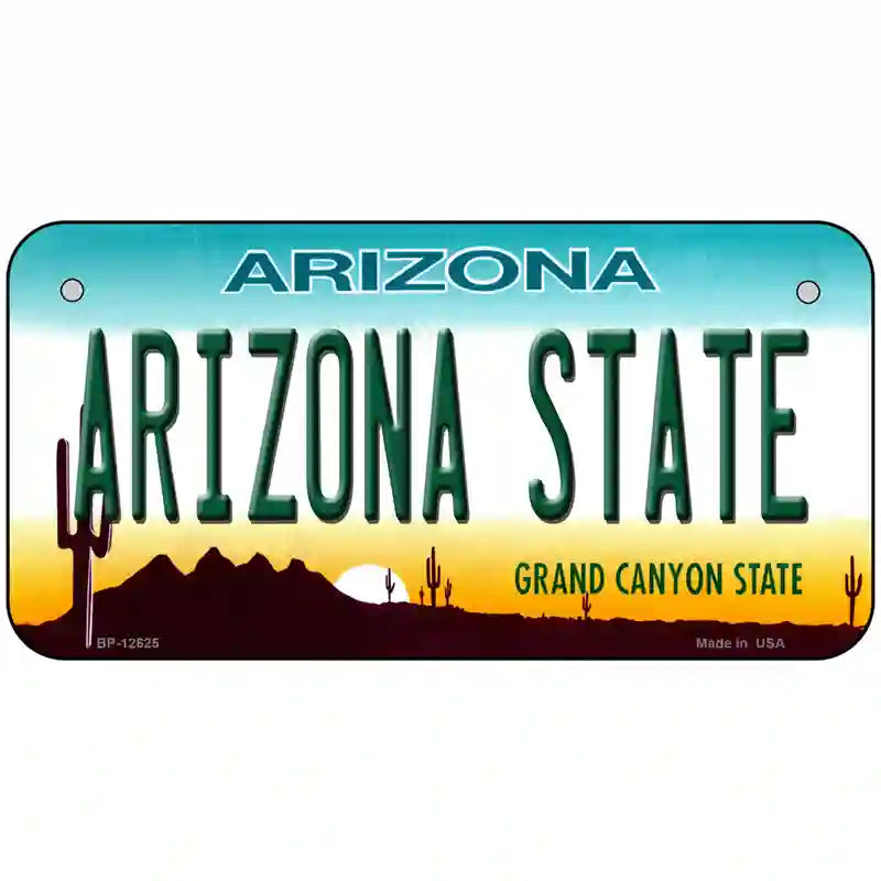 Arizona State Novelty Metal License Plate 6" x 3" (BP)