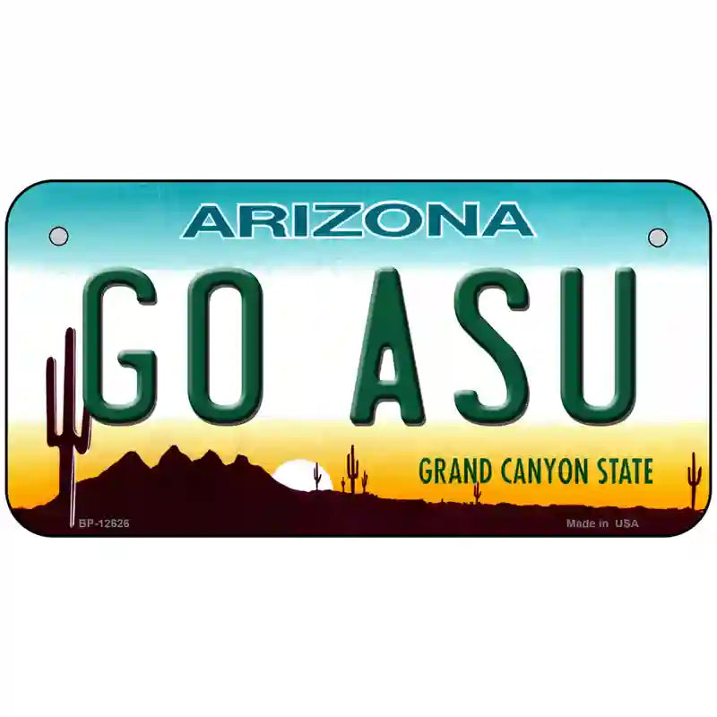 Go Arizona State Novelty Metal License Plate 6" x 3" (BP)