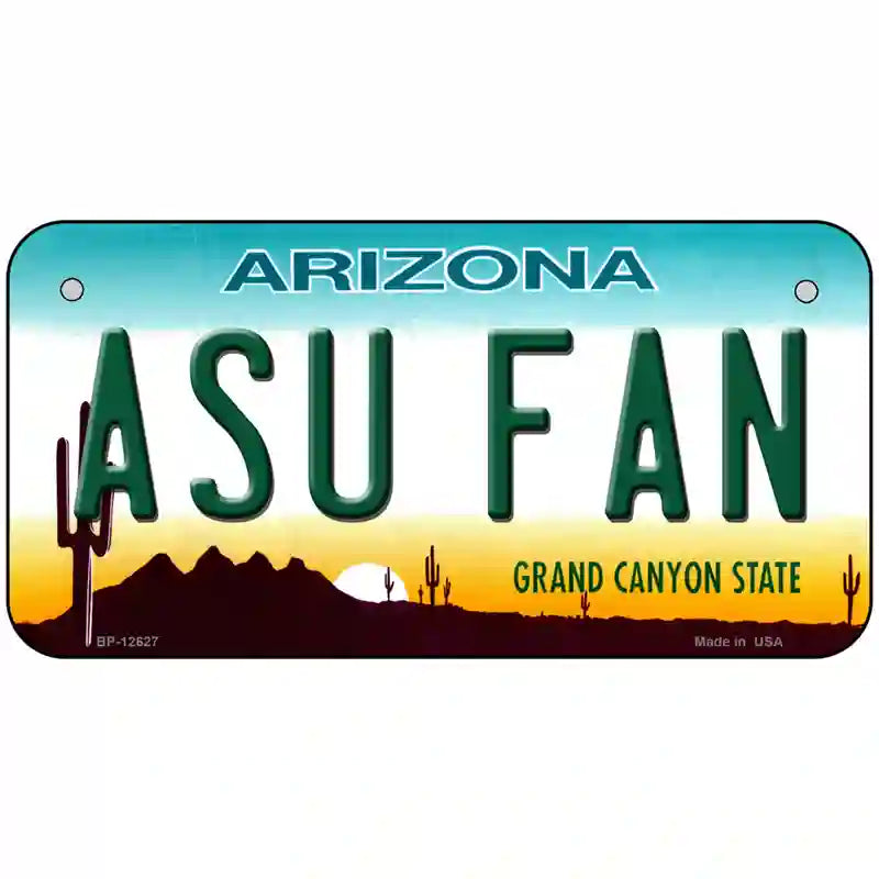 Arizona State Fan Novelty Metal License Plate 6" x 3" (BP)