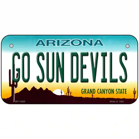 Go Sun Devils Novelty Metal License Plate 6" x 3" (BP)