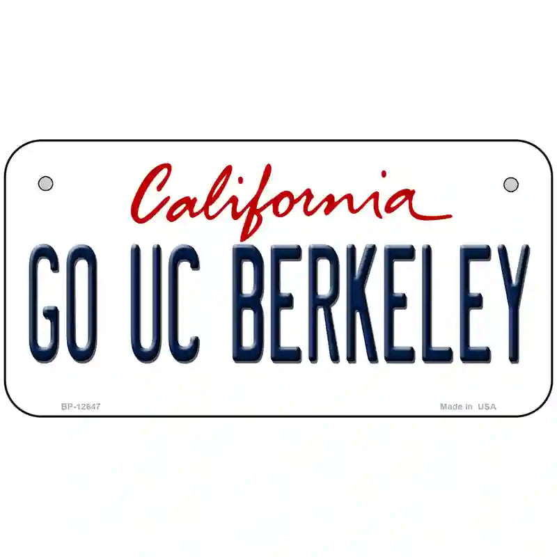 Go UC Berkeley Novelty Metal License Plate 6" x 3" (BP)