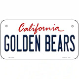 Golden Bears Novelty Metal License Plate 6" x 3" (BP)