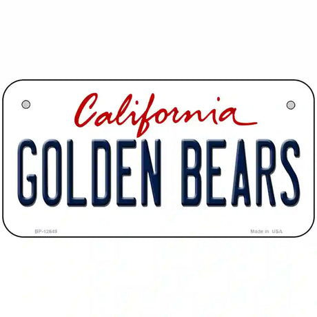 Golden Bears Novelty Metal License Plate 6" x 3" (BP)