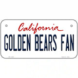 Golden Bears Fan Novelty Metal License Plate 6" x 3" (BP)