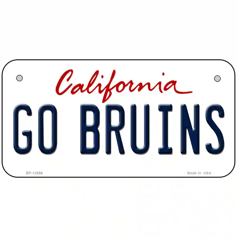 Go Bruins Novelty Metal License Plate 6" x 3" (BP)