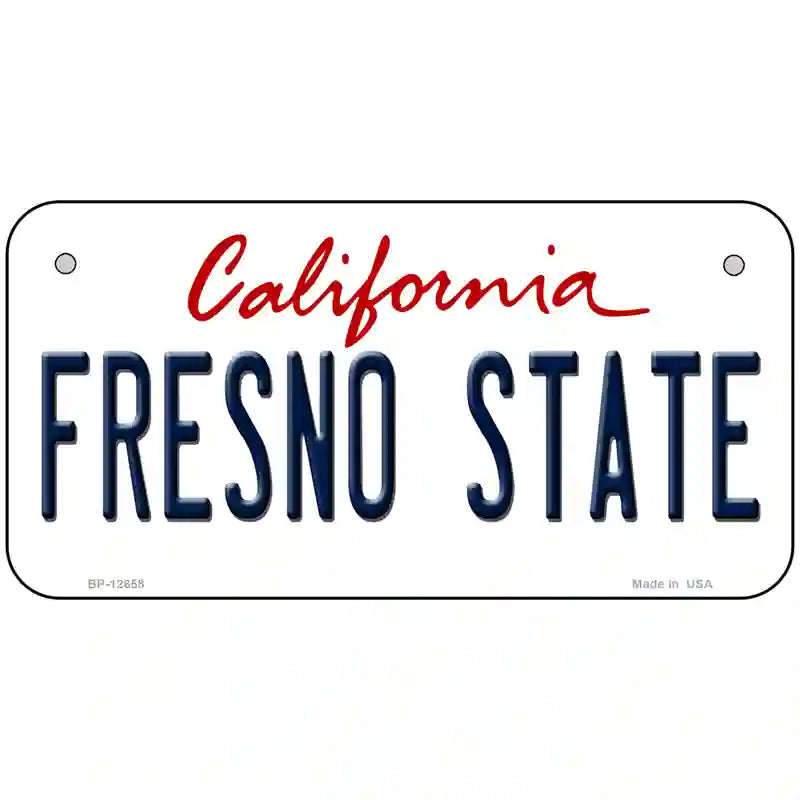 Fresno State Novelty Metal License Plate 6" x 3" (BP)