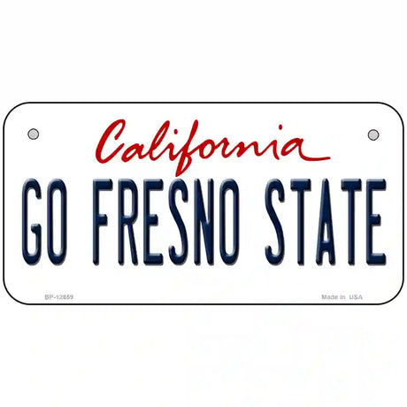 Go Fresno State Novelty Metal License Plate 6" x 3" (BP)