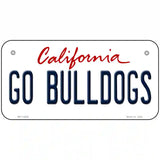 Go Bulldogs Novelty Metal License Plate 6" x 3" (BP)