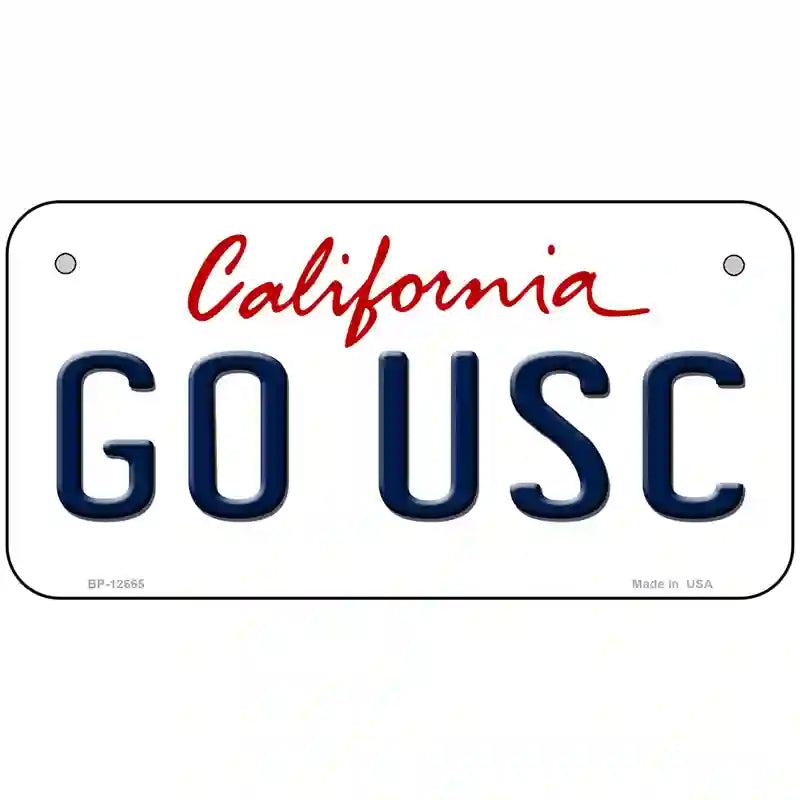 Go USC Novelty Metal License Plate 6" x 3" (BP)