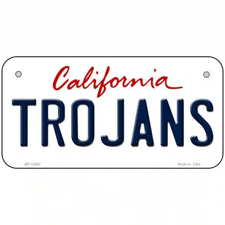 Trojans Novelty Metal License Plate 6" x 3" (BP)