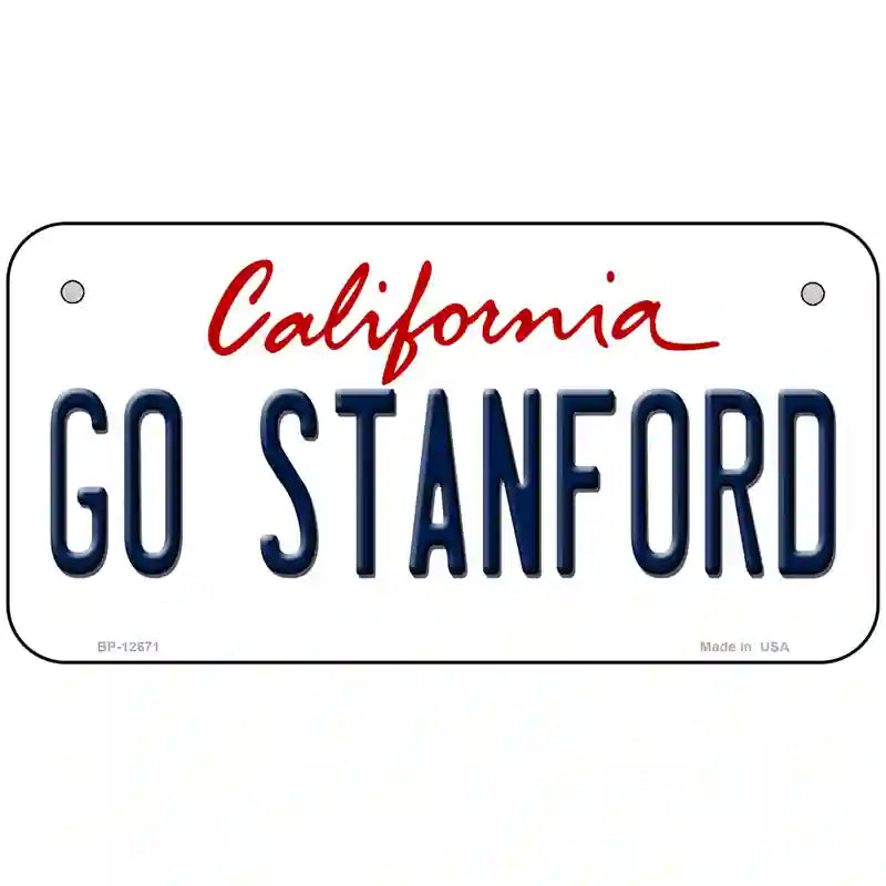 Go Stanford Novelty Metal License Plate 6" x 3" (BP)