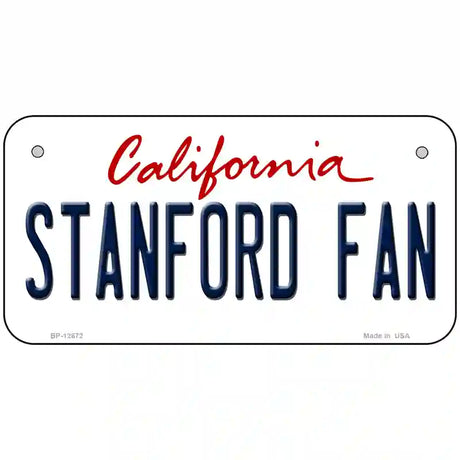 Stanford Fan Novelty Metal License Plate 6" x 3" (BP)