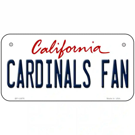 Cardinals Fan Novelty Metal License Plate 6" x 3" (BP)