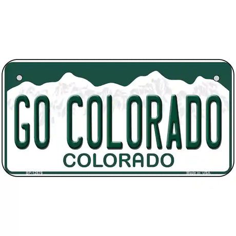 Go Colorado Novelty Metal License Plate 6" x 3" (BP)