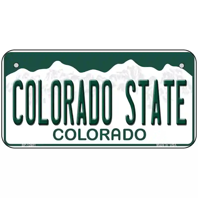 Colorado State Novelty Metal License Plate 6" x 3" (BP)