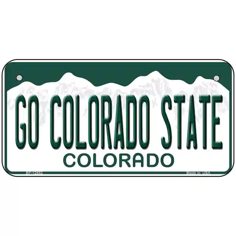 Go Colorado State Novelty Metal License Plate 6" x 3" (BP)