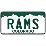 Rams Novelty Metal License Plate 6" x 3" (BP)